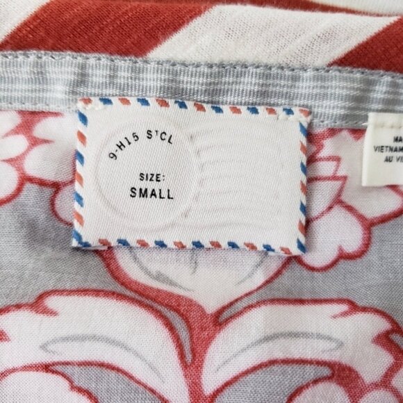 Anthropologie Post Mates Striped Floral Top - Picture 6 of 10